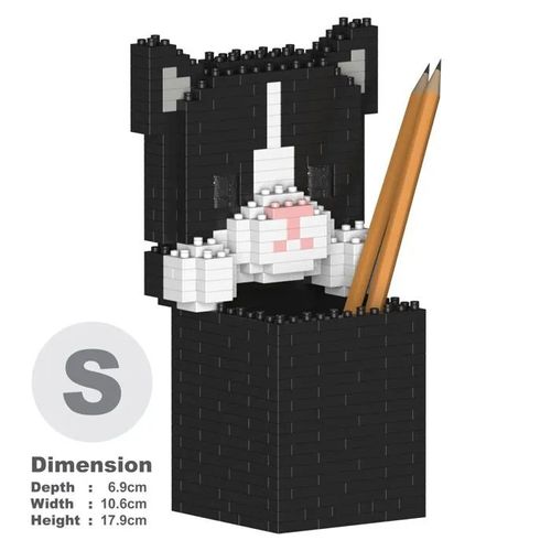 Blocs de construction - JEKCA - Pot à Crayon Chat Tuxedo - 440 pièces - Plastique - 14 ans et plus