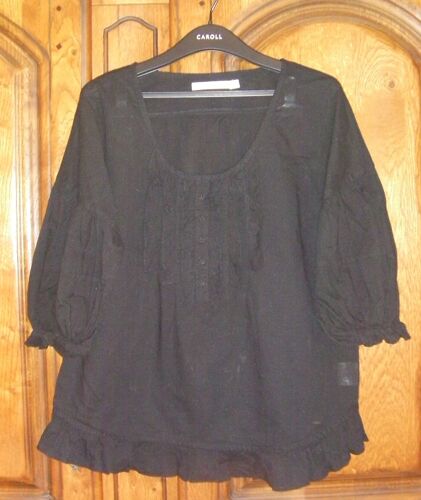 Tunique Noire Virginie Castaway - Taille 42/44