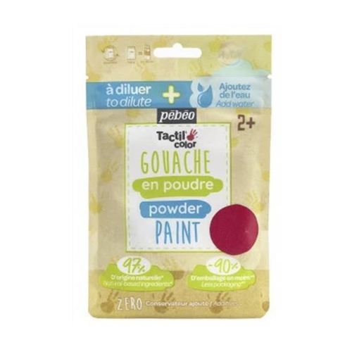Pébéo Gouache Tactilcolor Poudre A Diluer 2 En 1l Coloris Rouge