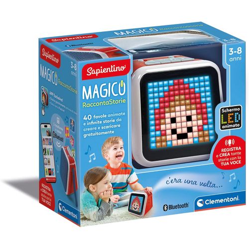 Clementoni Sapientino - Histoires Magiques Pour Enfants De 3 À 8 Ans, Avec 40 Histoires Illustrées En Pixels Art Interactif Et Personnalisable, 3 Modes De Jeu Et 2 Heures De Contes Téléchargeables,