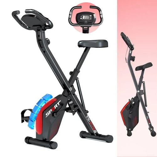 Raoo - Min - Vélo D¿Appartement Pliable - 16 Niveaux De Résistance - Capteur De Pouls - Écran Lcd - Hauteur Réglable - Noir