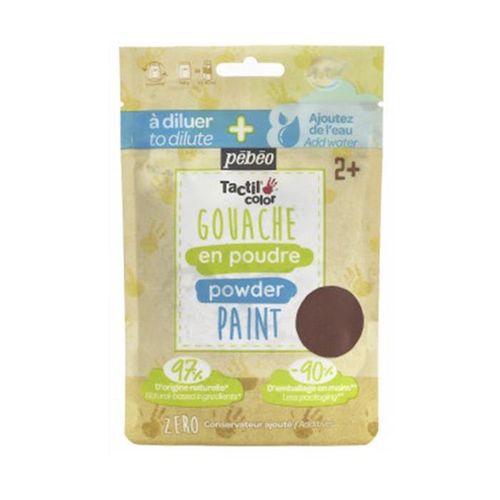 Pébéo Gouache Tactilcolor Poudre A Diluer 2 En 1 Coloris Marron