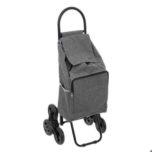 5five - chariot de course 6 roues "nomade" métal gris