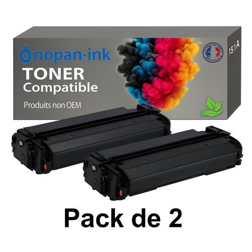 2 Toner pour HP W1510A Noir 3050 avec HP LaserJet Pro 4003 dw / Laser Jet Pro 4003 dn / Laser Jet Pro 4003 N