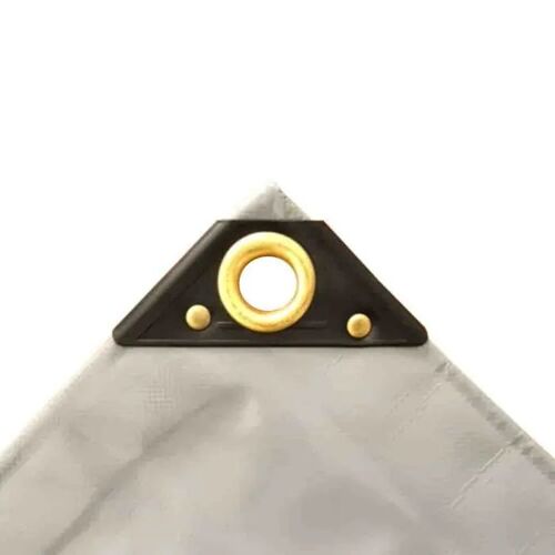 Bâche PVC 650g/m², grise, étanche, bâche de protection, 4x5m (20m²)