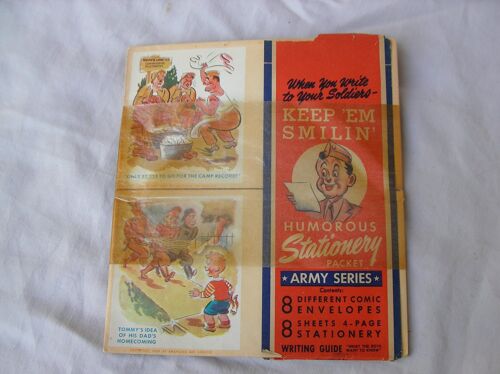 Ww2 Us Bloc De 8 Envellopes Comic De Correspondance Militaires Américaines (39-45)