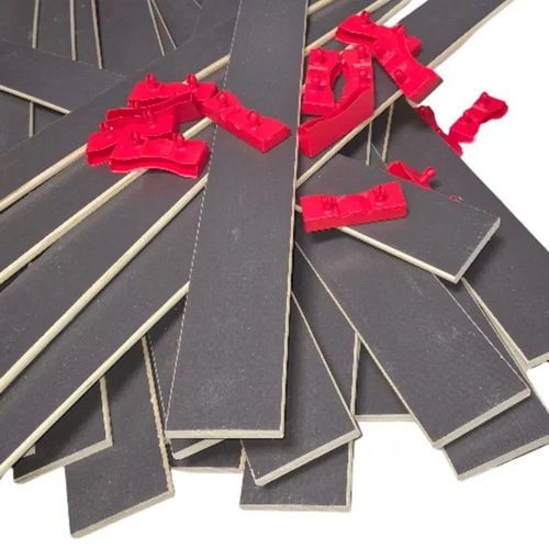 30 lattes + embouts pour sommier et lit 140x190 | Bois 7 plis | 680x68x8 mm | Remplacement pour sommier / bz / clic clac