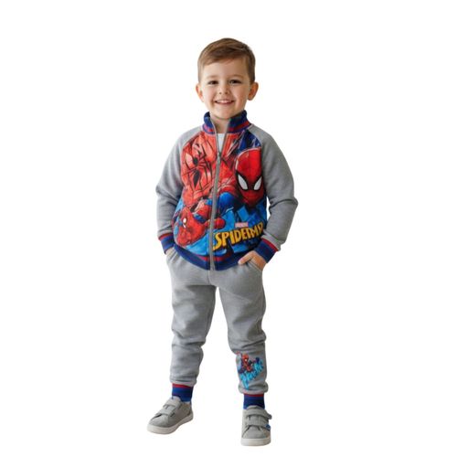Jogging Enfant Polyester - Survêtement Spiderman Gris - 3 Ans (Taille 3 Ans,Couleur Gris)