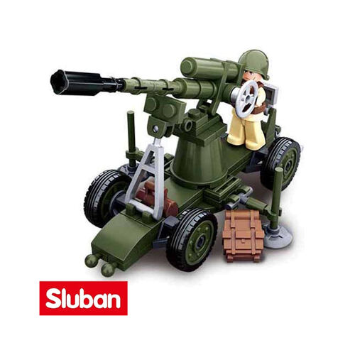 Jeu de construction canon anti-aérien WWII Sluban – Modèle historique détaillé