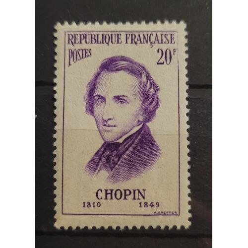 Timbre Neuf France - Yt 1086 - 20f - 1956 - Chopin