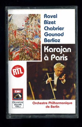 Karajan À Paris / Orchestre Philarmonique De Berlin : Cassette Audio K7 : Ravel - Bizet - Chabrier - Gounod - Berlioz