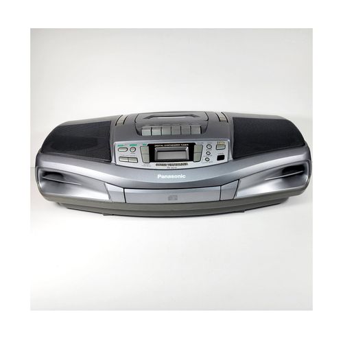 RADIO CASSETTE CD HIFI BOOMBOX GHETTO BLASTER NUMERIC TUNER ENREGISTR LIRE CDISK STATIONS MUSIC K7 MINI CHAINE STEREO SOUND VIRTUALIZER PLATINE PILE/SECT PANASONIC RX.DS19 ELECTRO ENCEINTE 2 HAUTPARL