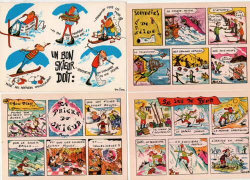 Lot De 12 Cartes Postales Neuve Collection "Images De Chez Nous En Hiver" Cpa