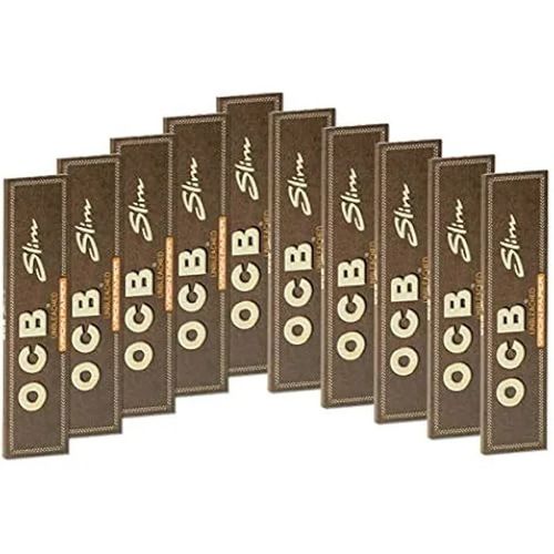 Feuille À Rouler - Ocb - Lot De 10 - Slim - Vierge - Non Blanchi