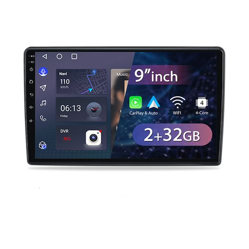 Autoradio adapté à l'Citroen C2 C3 2001-2010 Prend en charge les commandes au volant CarPlay et Android Auto sans fil 4+64GB