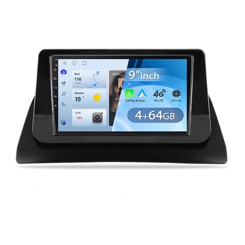 Autoradio adapté à l'Renault kangoo 2008 Prend en charge les commandes au volant CarPlay et Android Auto sans fil 4G 6+128GB