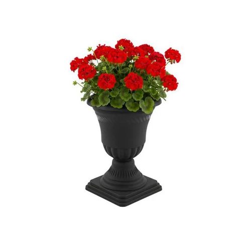 Pot Rond Ø 23 H 35 Cm Graphite Élancé Sur Pied Motif 3d Jardinière