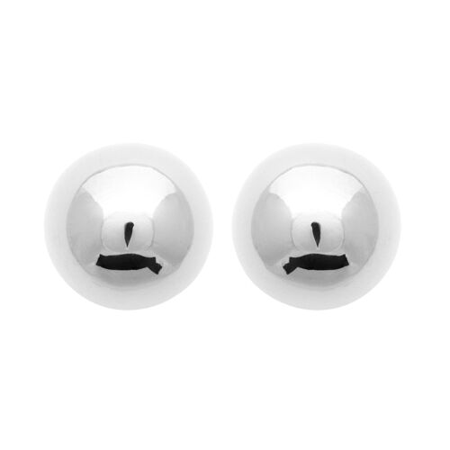 Boucles D'oreilles Brillaxis Boule Acier 12mm