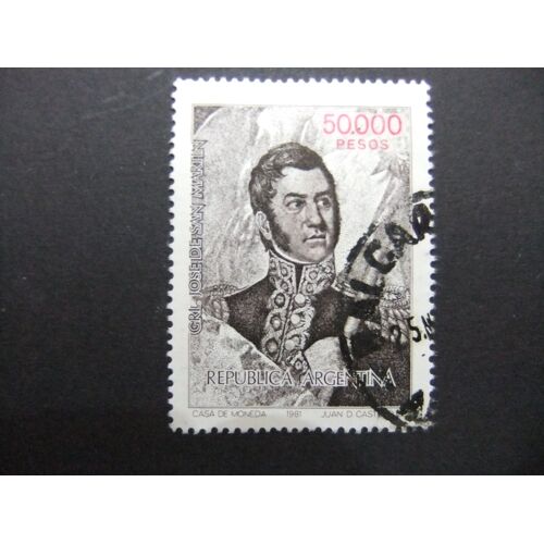 91 Argentina 1982 / General San Matin / Yvert 1299 Fu