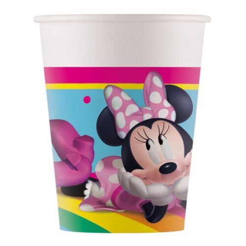 8 GOBELETS CARTON MINNIE RAINBOW 25CL