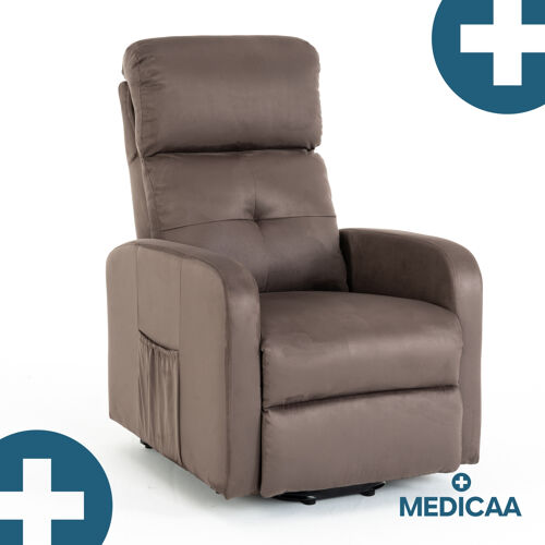 Fauteuil Releveur Premium - 4 Moteurs - Taupe - Modèle Jules - Tranquille Émile