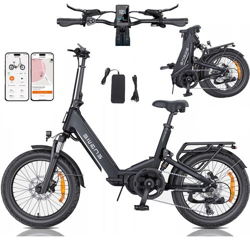 Engwe L20 3.0 Pro - Vélo Électrique Pliable 20 Pouces - Batterie Amovible 48v 15ah - Autonomie 160 Km - Vitesse Maximale 25 Km/H - Freins À Disque Hydrauliques - Système De Suspension Intégral - Noir