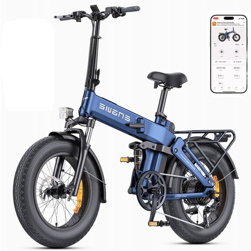 Vélo Électrique Engwe Engine Pro 3.0 Boost, Puissance 250 W, Couple 90 Nm, Batterie 48 V 15 Ah, Autonomie 130 Km, Système Antivol, Freins Hydrauliques, Suspension Intégrale - Bleu