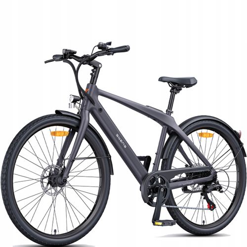 Vélo Électrique Engwe N1 Air - Autonomie Maximale 100 Km - Batterie 36 V 13 Ah - Moteur 250 W - Cadre En Fibre De Carbone, Freins Hydrauliques, Gris