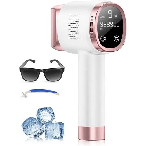 Épilateur Lumière Pulsée Avec Fonction De Refroidissement, Épilation Laser Sans Douleur Avec 9 Niveaux