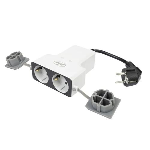 Prise double extérieure intelligente WiFi PNI SafeHome PT840S, contrôle via Internet, Tuya Smart,