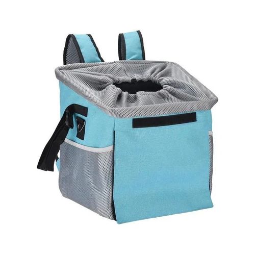Sac De Transport Vélo Pour Chien Et Chat - Panier Guidon Pliable Et Imperméable Avec Coussin Confortable - Bleu