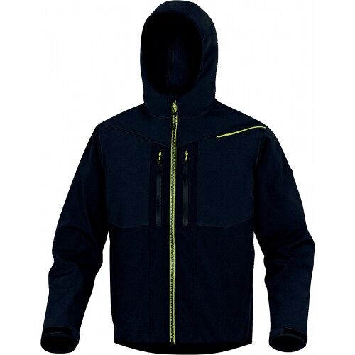 Veste de travail légère à capuche Softshell HORTEN 2 Light noir et jaune - XL DELTA PLUS