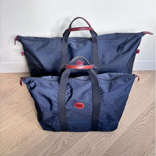 2 sacs de voyage bleu Longchamp Boxford taille L et XXL