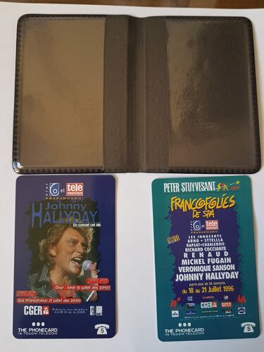 Johnny Hallyday " Cartes Concert ( The Phonecard ) Francofolies De Spa Du 18 Au 21 Juillet 1996 "
