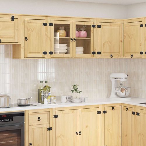 vidaXL Armoire avec étagère avec porte Miel 60 x 32 x 40 cm Pin massif