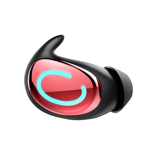 Oreillette de Sommeil Bluetooth Son Mono Ultra Fin avec Réduction de Bruit Rouge