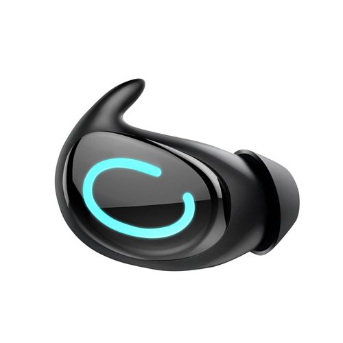 Oreillette de Sommeil Bluetooth Son Mono Ultra Fin avec Réduction de Bruit ENC Noir