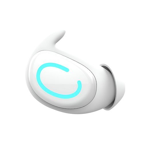 Oreillette de Sommeil Bluetooth Son Mono Ultra Fin avec Réduction de Bruit ENC Blanc