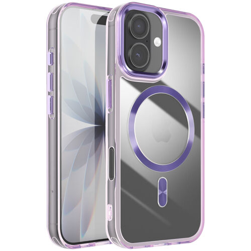 Coque pour iPhone 17 Collection Cristal Color Compatible MagSafe Violet