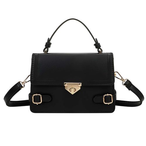 Sac à Main pour Femme avec Fermoir C?ur Métallique et Bandoulière Gallantry Noir