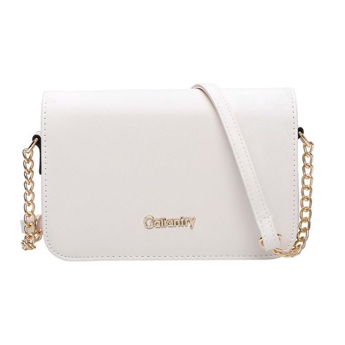 Sac Bandoulière pour Femme Lisa Effet Grainé avec Rabat à Fermeture Magnétique Gallantry Beige