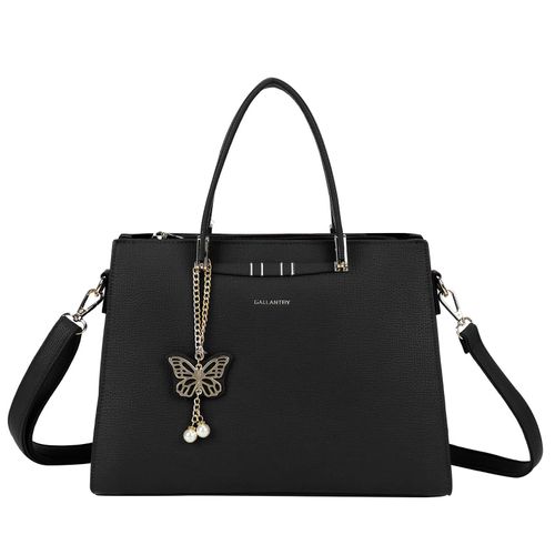 Sac à main pour Femme Ariane avec Pendentif Papillon et Bandoulière Amovible Gallantry Noir