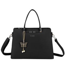 Sac à main pour Femme Ariane avec Pendentif Papillon et Bandoulière Amovible Gallantry Noir