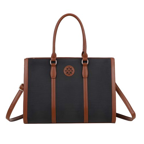 Sac Cabas pour Femme Clara Duo Bi-matière avec Fermeture Éclair et Bandoulière Gallantry Noir