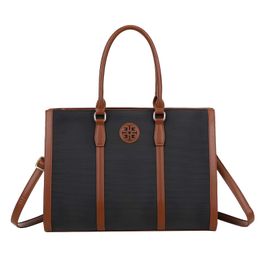 Sac Cabas pour Femme Clara Duo Bi-matière avec Fermeture Éclair et Bandoulière Gallantry Noir