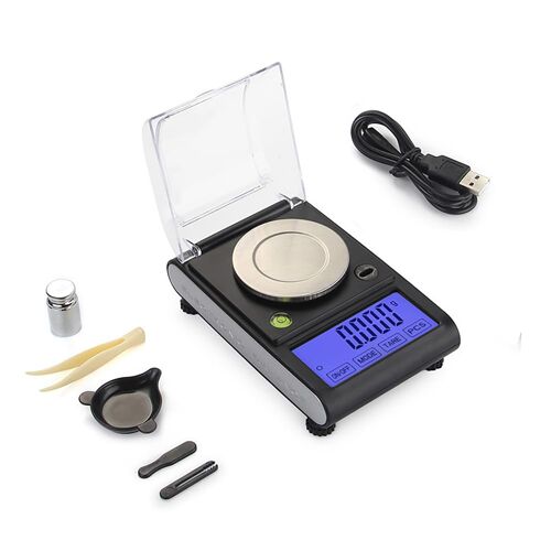 Balance De Precision 0.001g,Balance Milligramme,Étendue De Pesée 50g,Pour Les Mesures De Haute Précision Dans Les Domaines De La Science, De La Cuisine, De La Bijouterie, De L'or, De L'argent, Etc.