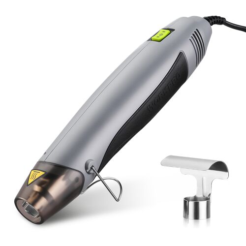 Décapeur Thermique Professionnel 200W/400W WORKPRO, Pistolet à Air Chaud 300/500, Température Réglable, Échauffement Rapide de 1,5 S, Protection de Surcharge, avec Buse Anti-brûlure