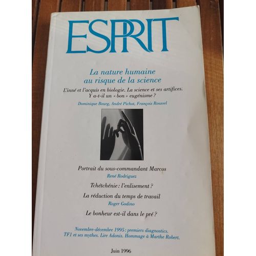Livre Revue Esprit Numéro 6 Juin 1996