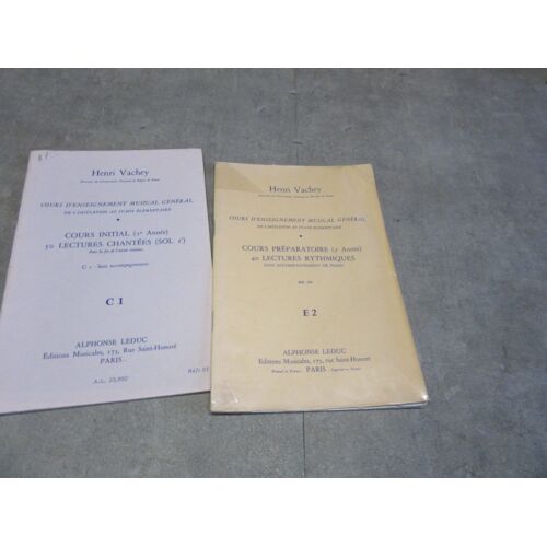 2 Henri Vachey Ci Cours Initial 1 50 Lectures Chantees Sol 2 C 1 Sans Accompagement : E2 Cours Preparatoire 2 Anne 40 Lectures Rythmiques Sans Accompagement ( Leduc