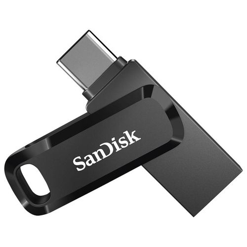 Clé USB 128 Go SanDisk Ultra Dual Drive Go à double connectique USB 3.2 Gen 1 / USB-C - noir